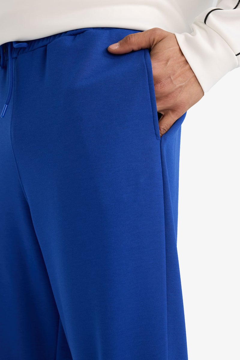 DeFacto Blue Man DeFactoFit Standard Fit Elastic Band Scuba Fabric Sweatpants Casual - Image 5